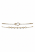Eternal Clasp Bracelet | Gold Crystal Link Bracelet - Aurensa Jewelry