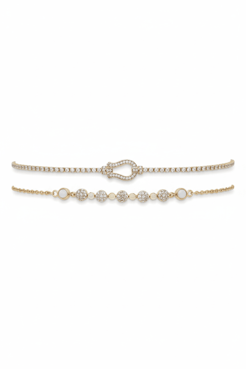 Eternal Clasp Bracelet | Gold Crystal Link Bracelet - Aurensa Jewelry